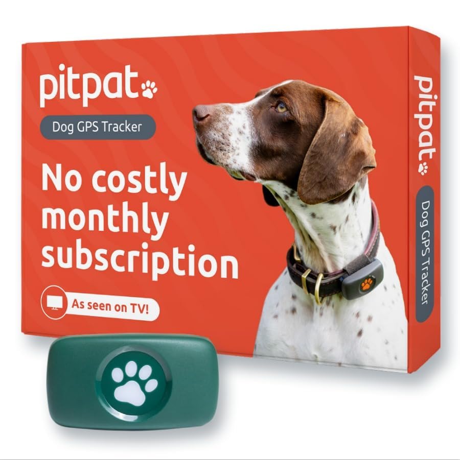 PitPat GPS Tracker for Dogs - No Subscription Fees - Suitable for All Dogs and Fits All Collars - Smart Activity Tracker Satellite Tracking with Unlimited Range - 100% Waterproof Pet Tracker (Green)