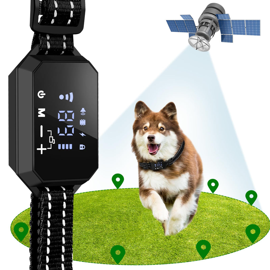 ELFENCE GPS Wireless Dog Fence 2024 Electric Dog Fence System for OutdoorPortable GPS Positioning Wireless Pet Containment SystemRange Up to 6560Ft.Rechargeable Dog Collar for LargeMedium Dogs