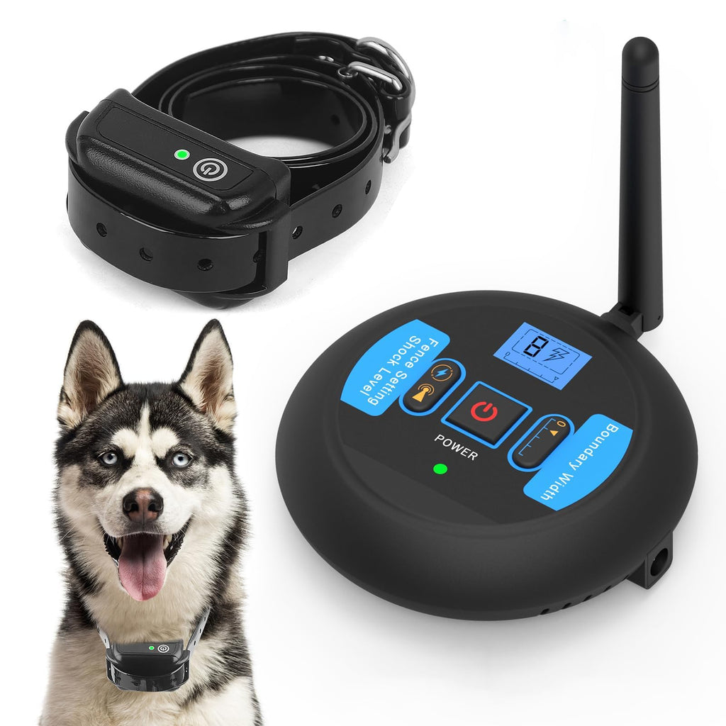 Wireless Dog Fence 2024 Upgraded Pet Electric Containment System Adjustable Control Range Safe Effective No Randomly Over Correction Rechargeable Waterproof Dog Collar